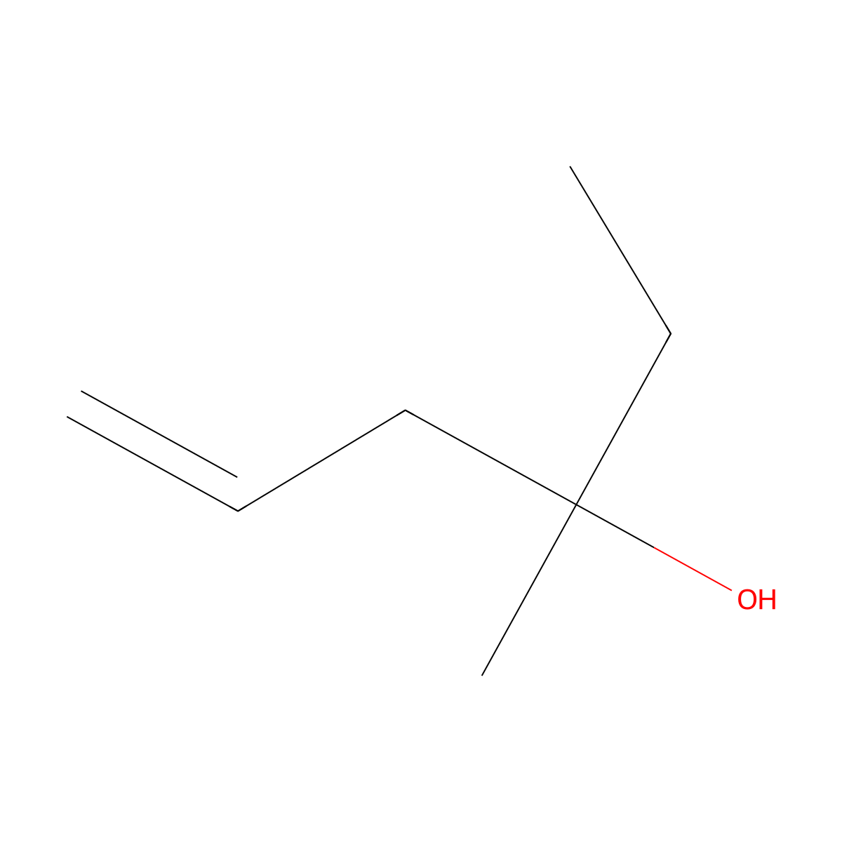 3-Methyl-5-hexen-3-ol molecular structure, CAS 1569-44-4