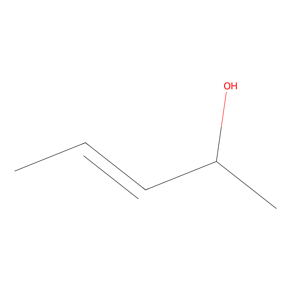 (3E)-3-Penten-2-ol molecular structure, CAS 1569-50-2