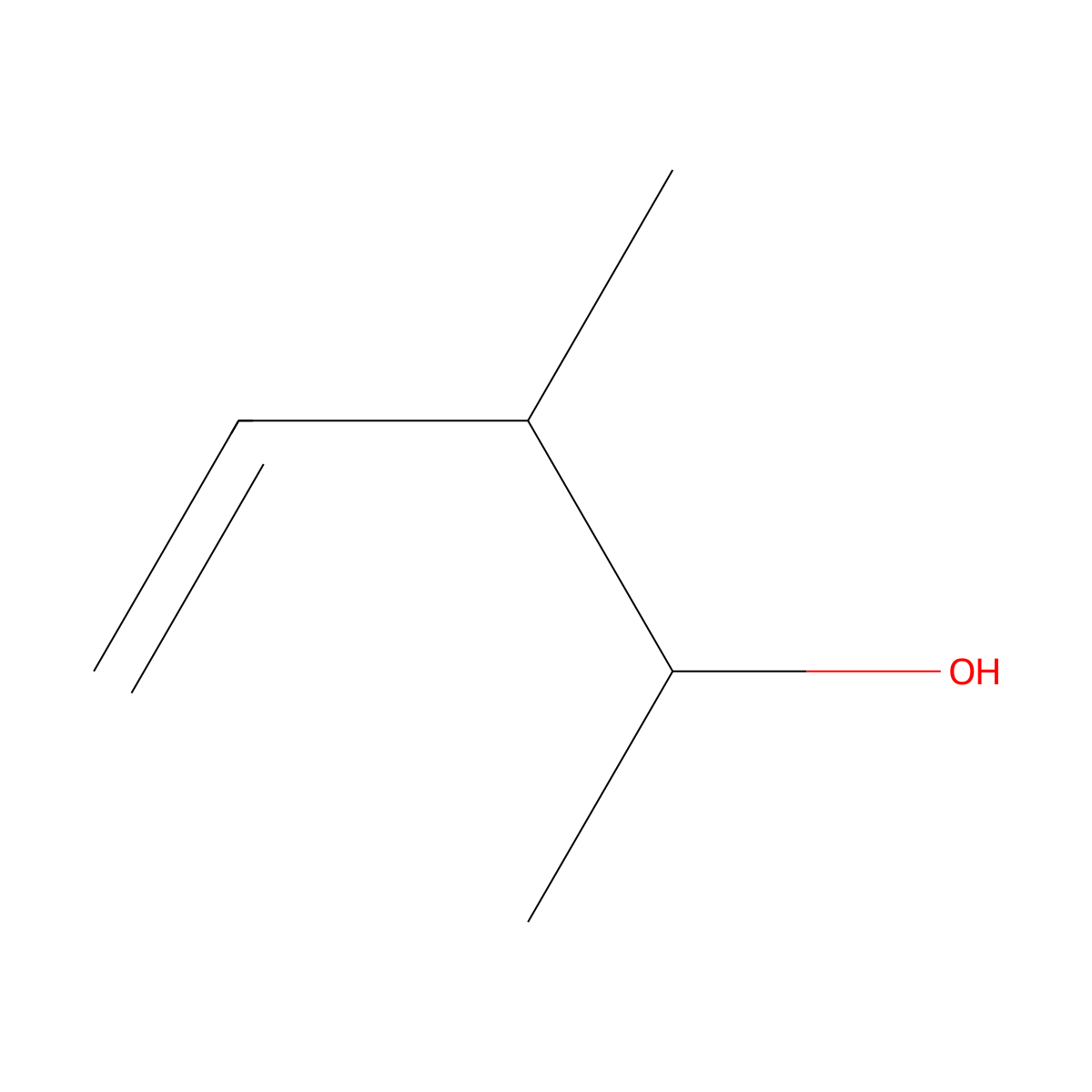 3-Methyl-4-penten-2-ol molecular structure, CAS 1569-59-1