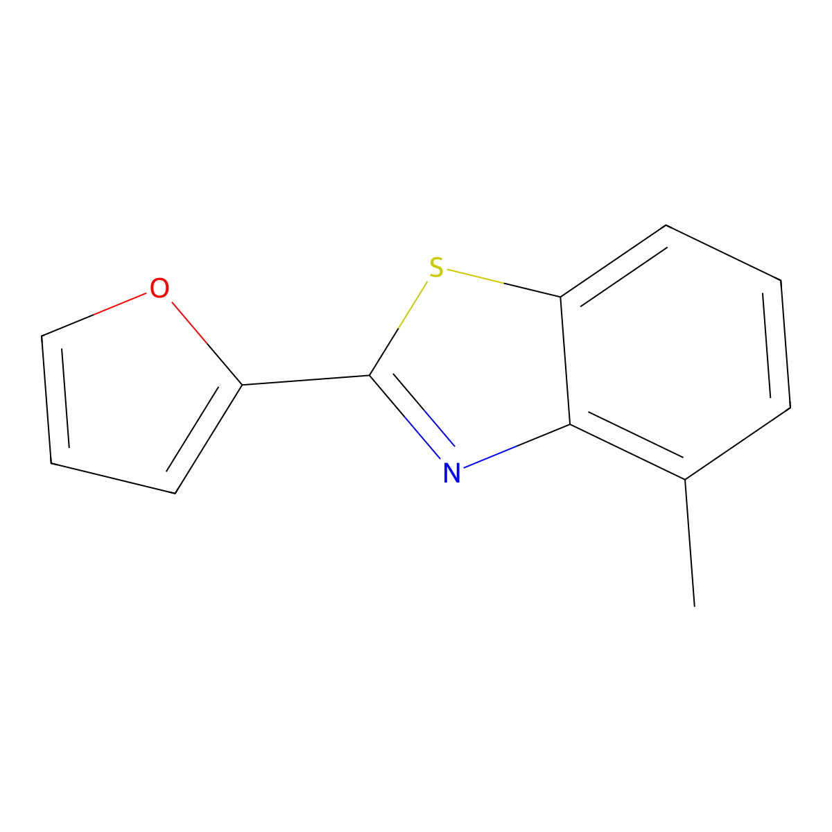 2-(Furan-2-yl)-4-methylbenzo[d]thiazole molecular structure, CAS 1569-83-1