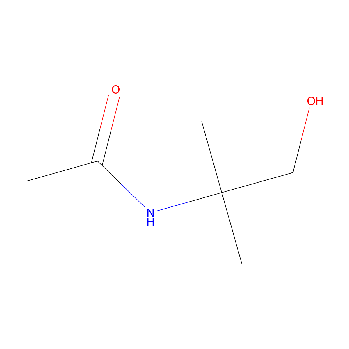 N-(1-hydroxy-2-methylpropan-2-yl)acetamide molecular structure, CAS 1569-96-6