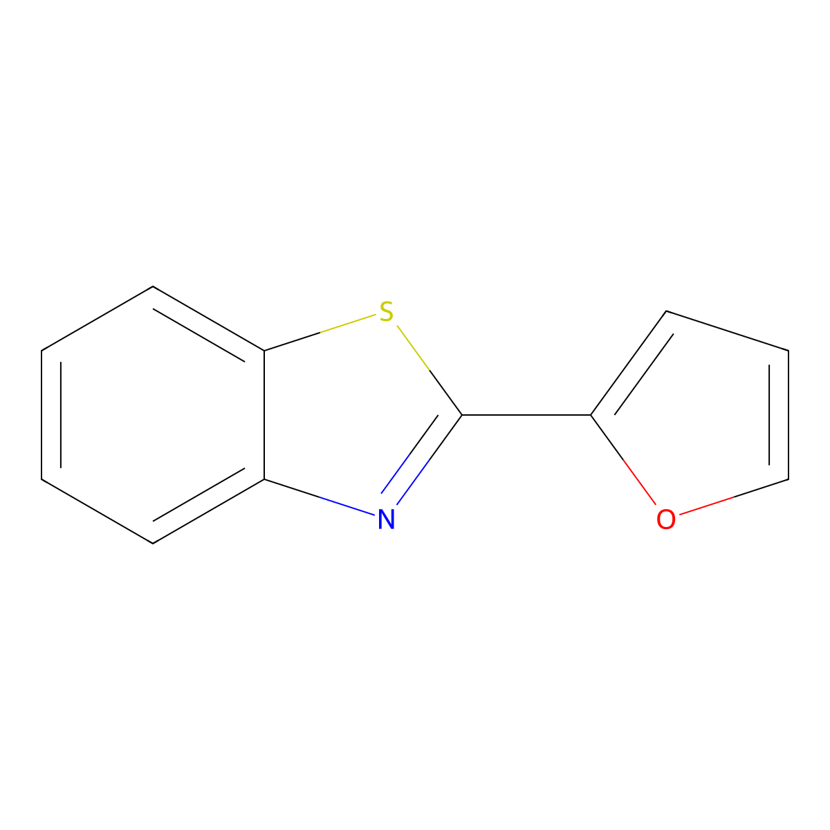 2-(Furan-2-yl)-1,3-benzothiazole molecular structure, CAS 1569-98-8