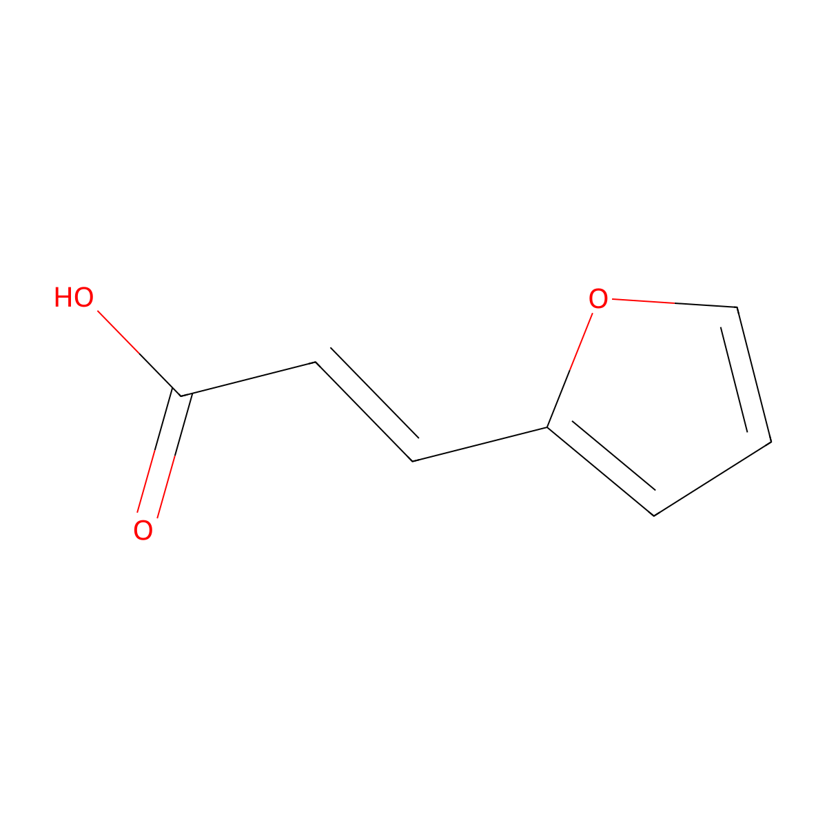 2-Furanacrylic acid molecular structure, CAS 15690-24-1