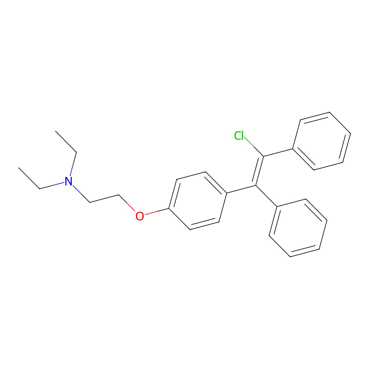 Enclomiphene molecular structure, CAS 15690-57-0
