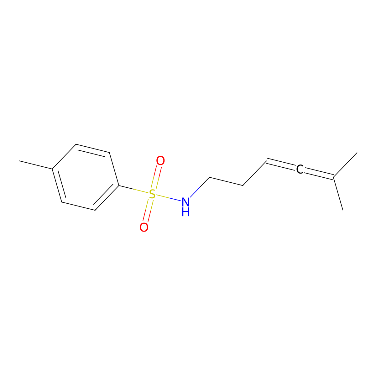 4-Methyl-N-(5-methylhexa-3,4-dien-1-yl)benzene-1-sulfonamide molecular structure, CAS 156900-59-3