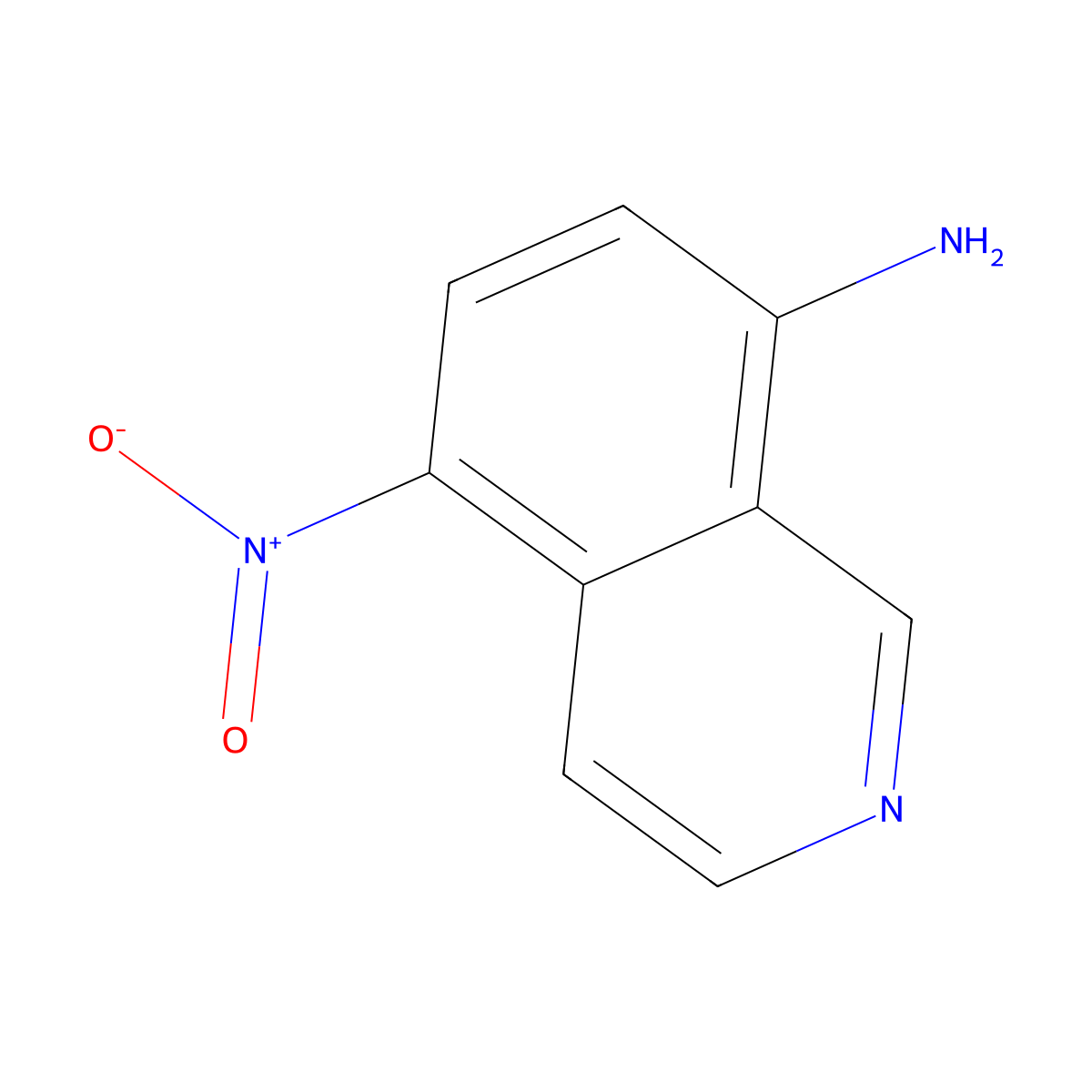 8-Amino-5-nitroisoquinoline molecular structure, CAS 156901-61-0