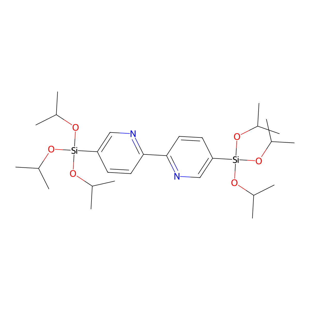 5,5'-Bis(triisopropoxysilyl)-2,2'-bipyridine molecular structure, CAS 1569022-20-3