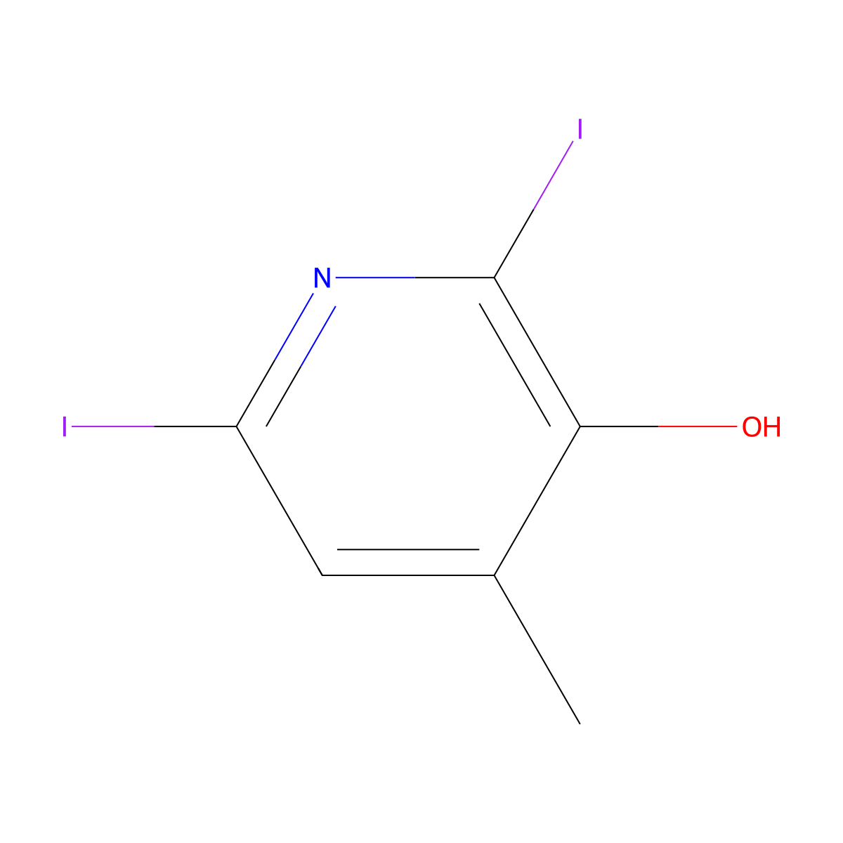 2,6-Diiodo-4-methylpyridin-3-ol molecular structure, CAS 1569086-65-2