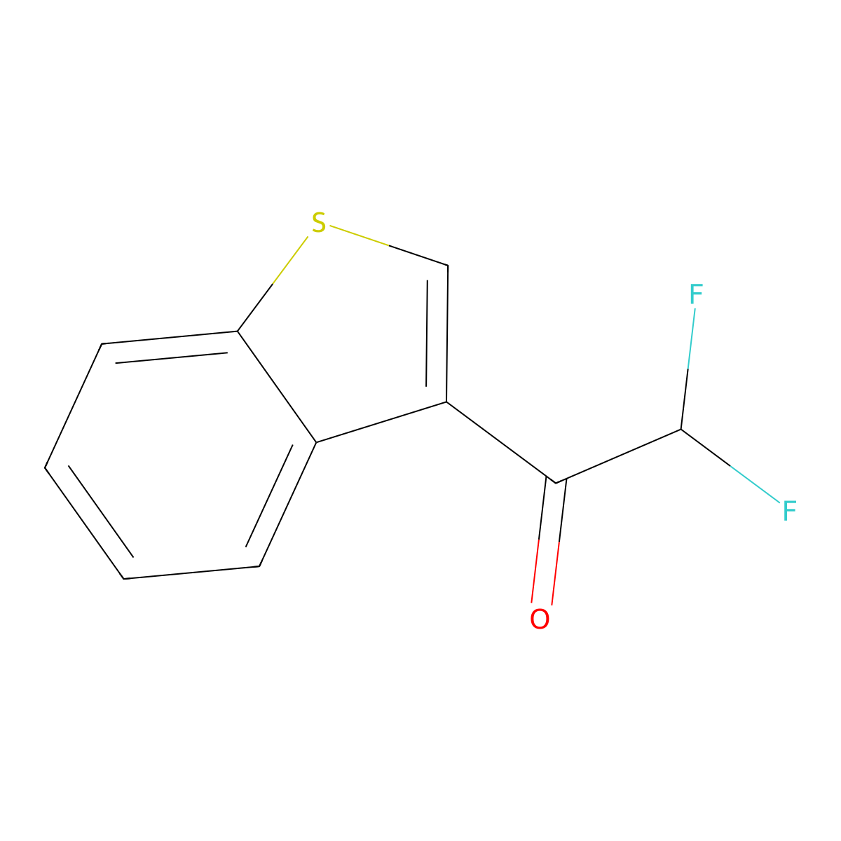 1-(1-Benzothiophen-3-yl)-2,2-difluoroethan-1-one molecular structure, CAS 1569088-92-1
