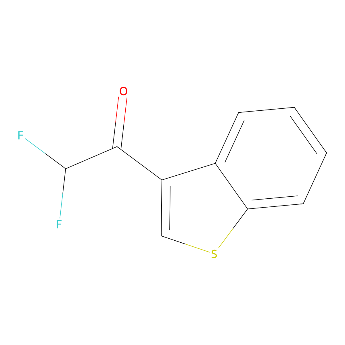 1-(1-Benzothiophen-3-yl)-2,2-difluoroethan-1-one molecular structure, CAS 1569088-92-1