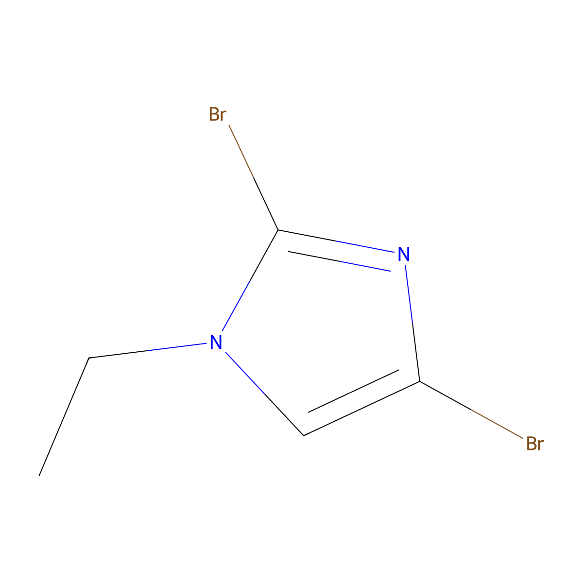2,4-dibromo-1-ethyl-1H-imidazole molecular structure, CAS 1569089-56-0