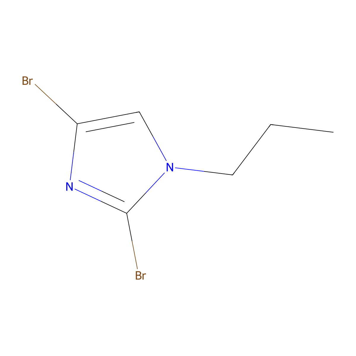 2,4-dibromo-1-propyl-1H-imidazole molecular structure, CAS 1569089-57-1
