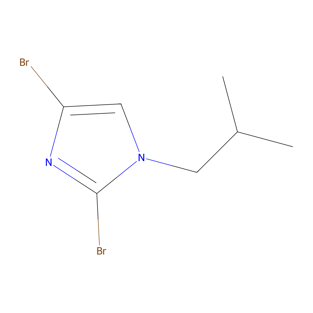 2,4-dibromo-1-isobutyl-1H-imidazole molecular structure, CAS 1569089-59-3