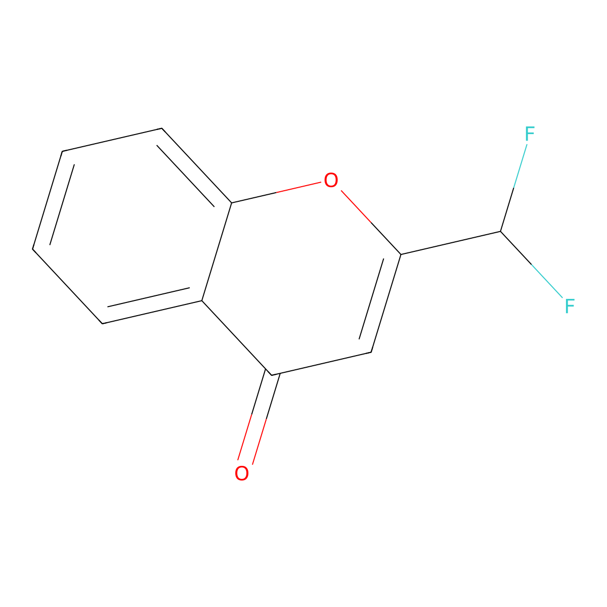 2-(difluoromethyl)-4H-chromen-4-one molecular structure, CAS 156909-07-8