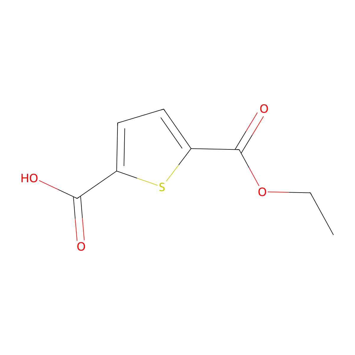 5-(Ethoxycarbonyl)thiophene-2-carboxylic acid molecular structure, CAS 156910-49-5