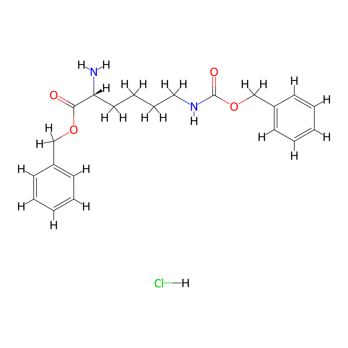 H-D-Lys(Z)-Obzl HCl molecular structure, CAS 156917-23-6