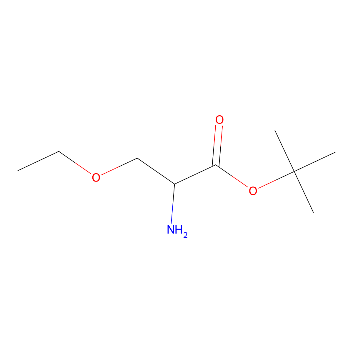 tert-butyl (2S)-2-amino-3-ethoxypropanoate molecular structure, CAS 1569259-08-0