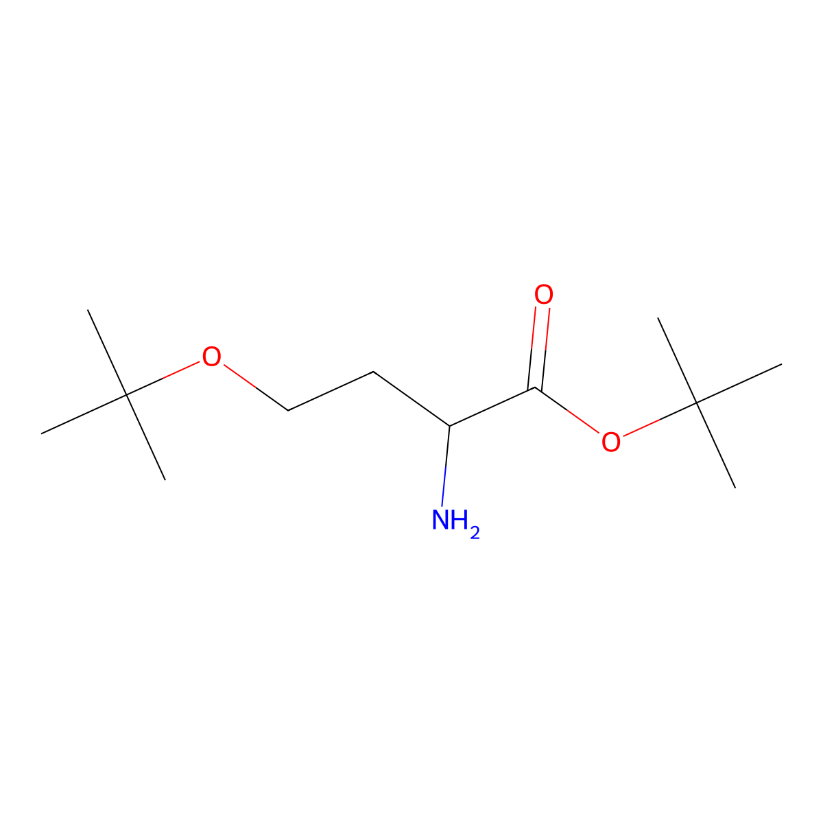 Tert-butyl 2-amino-4-(tert-butoxy)butanoate molecular structure, CAS 1569259-83-1
