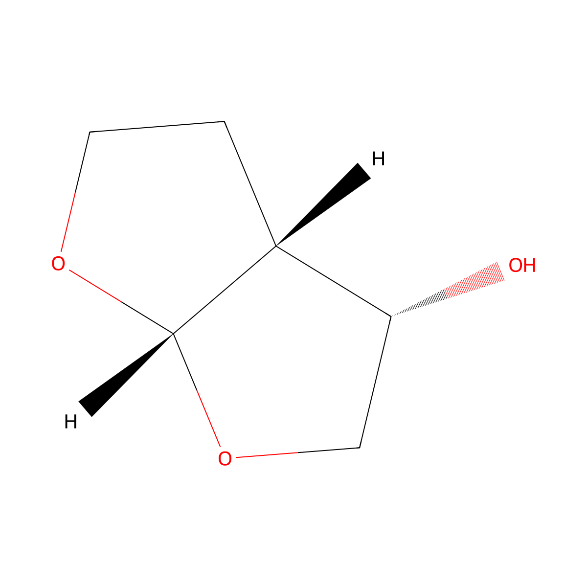 (3s,3ar,6as)-Hexahydrofuro[2,3-B]furan-3-Ol molecular structure, CAS 156928-10-8