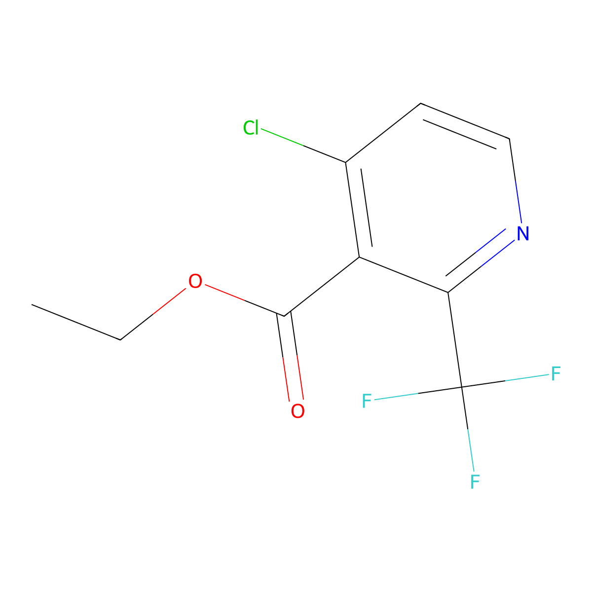 Ethyl 4-chloro-2-(trifluoromethyl)nicotinate molecular structure, CAS 1569308-33-3