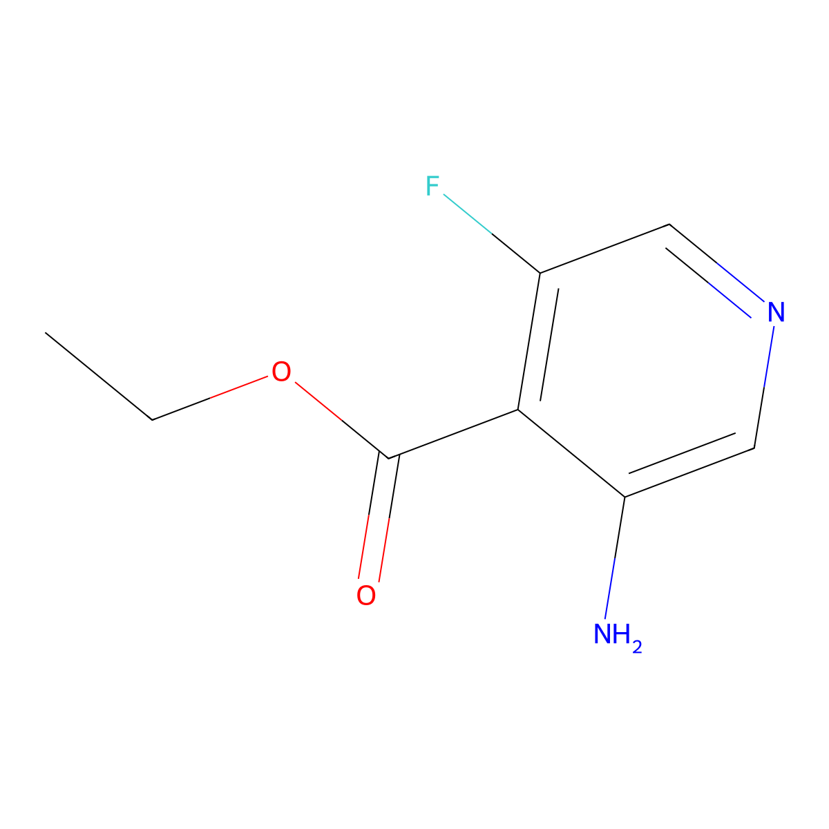 Ethyl 3-Amino-5-fluoroisonicotinate molecular structure, CAS 1569308-91-3
