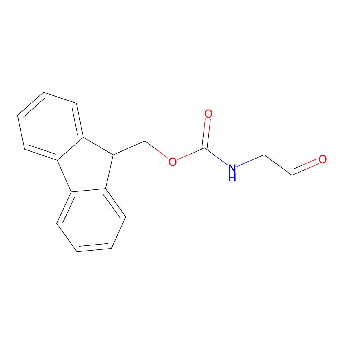 (9H-Fluoren-9-yl)methyl 2-oxoethylcarbamate molecular structure, CAS 156939-62-7