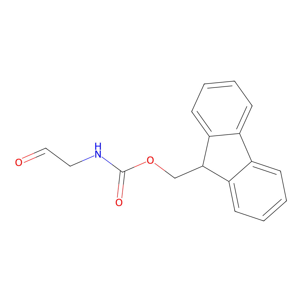 (9H-Fluoren-9-yl)methyl 2-oxoethylcarbamate molecular structure, CAS 156939-62-7
