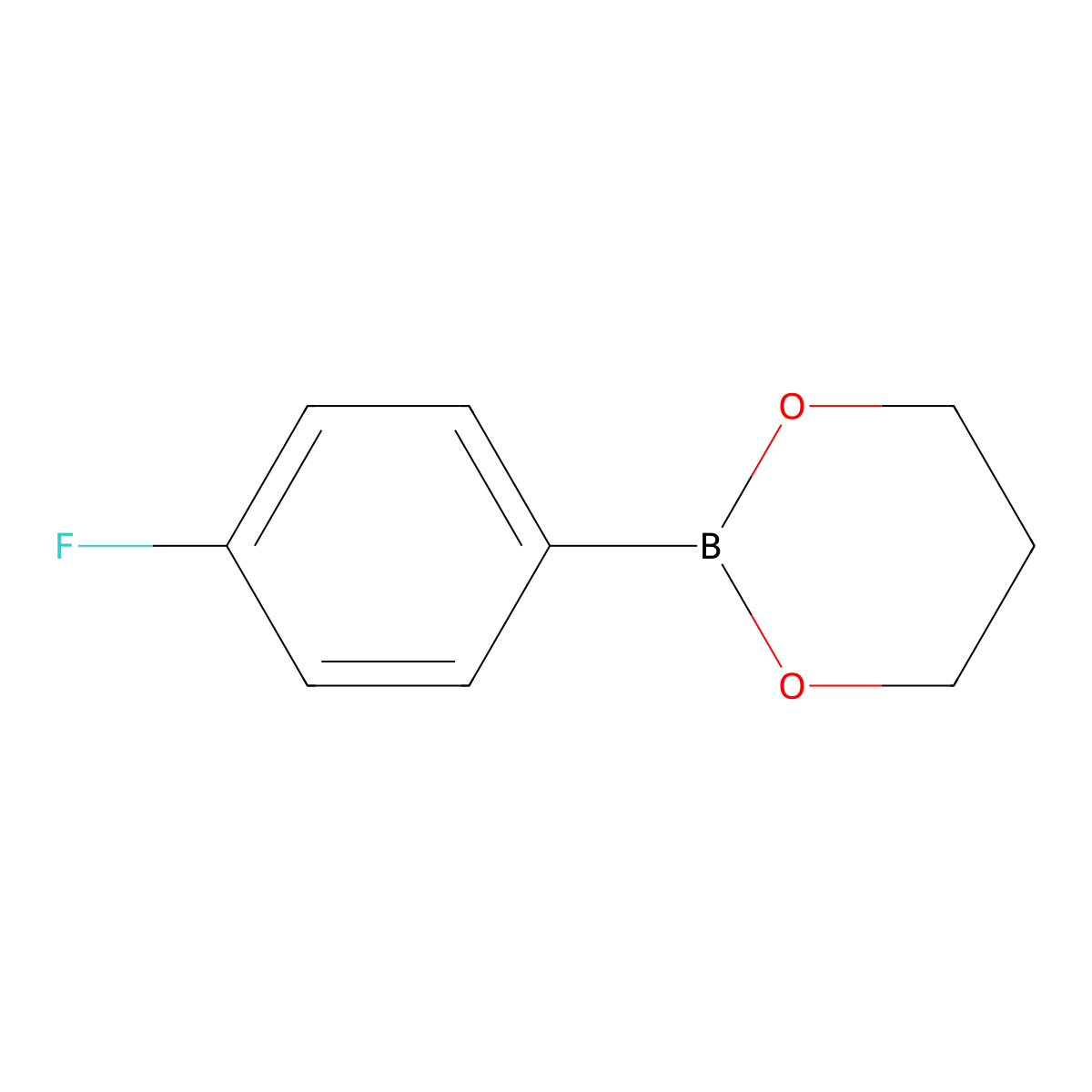 2-(4-Fluorophenyl)-1,3,2-dioxaborinane molecular structure, CAS 156942-21-1