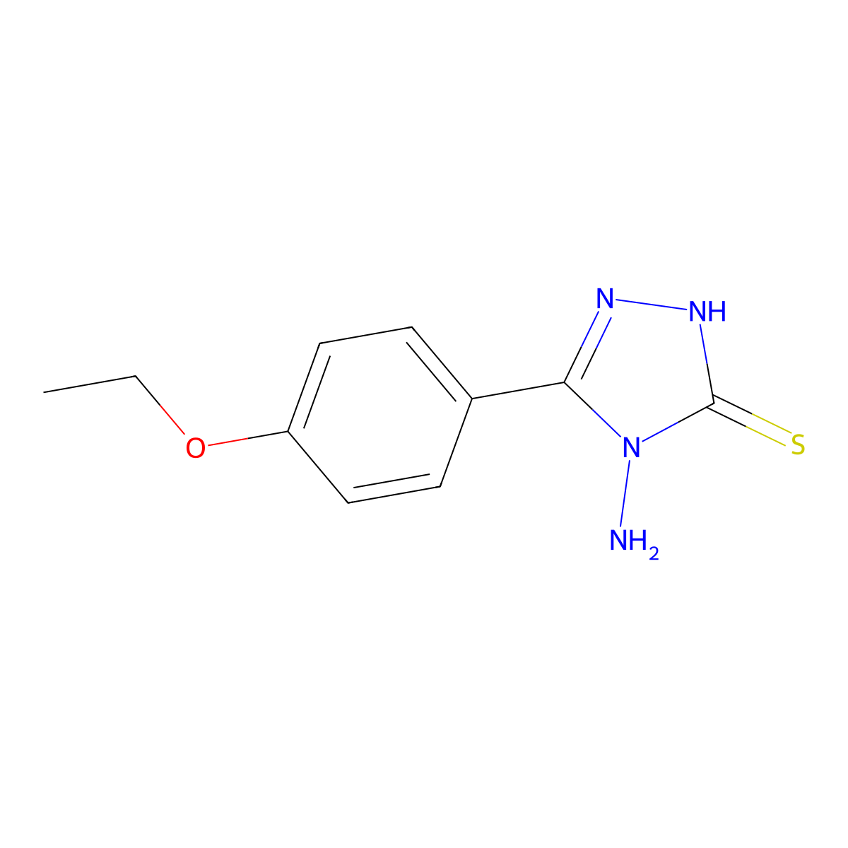 4-amino-5-(4-ethoxyphenyl)-4H-1,2,4-triazole-3-thiol molecular structure, CAS 156942-85-7
