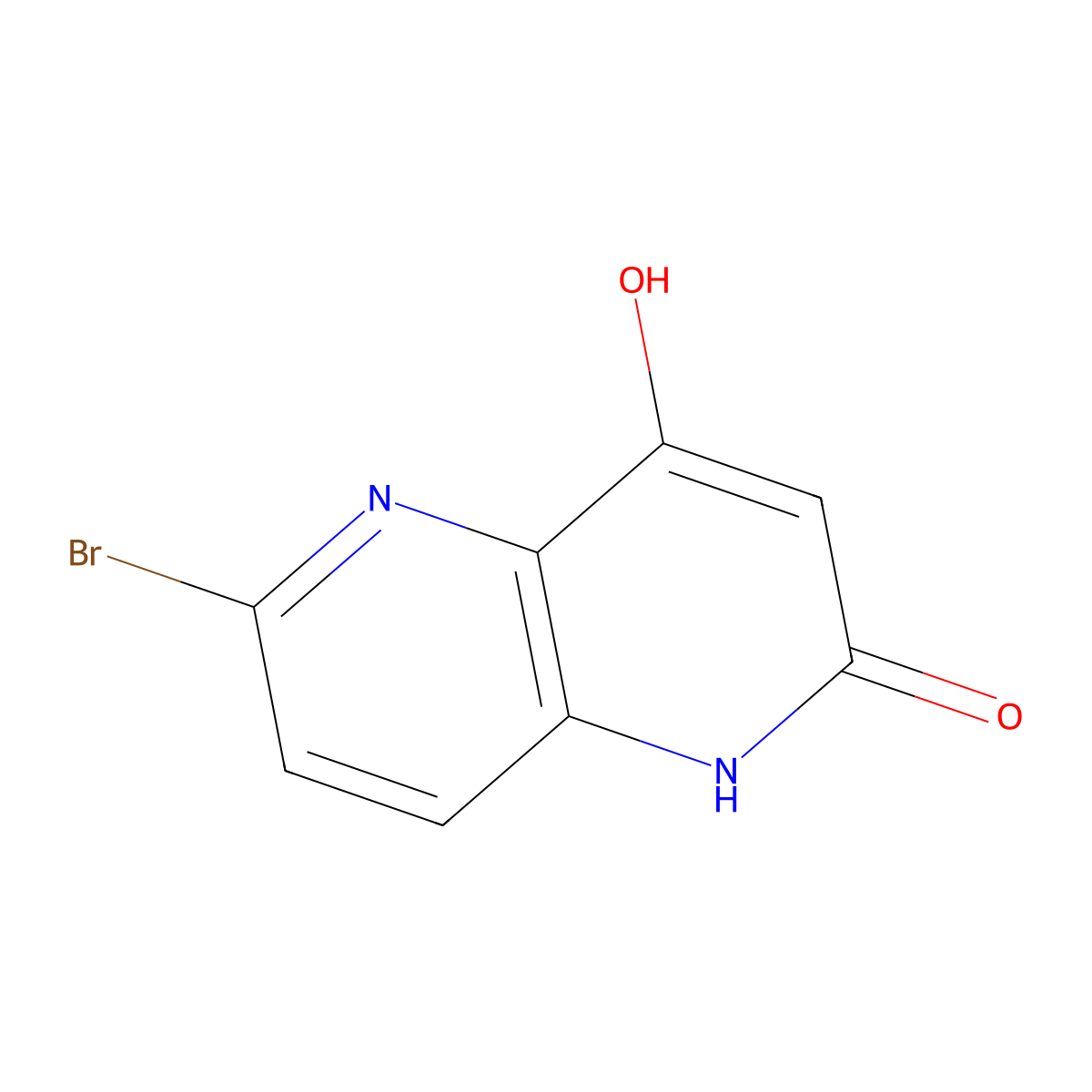 6-Bromo-4-hydroxy-1,5-naphthyridin-2(1H)-one molecular structure, CAS 1569510-08-2