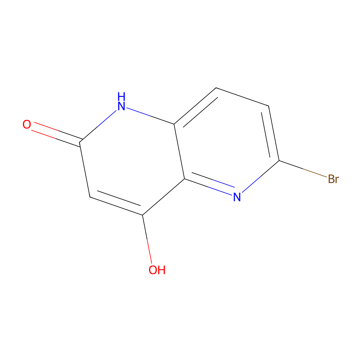 6-Bromo-4-hydroxy-1,5-naphthyridin-2(1H)-one molecular structure, CAS 1569510-08-2