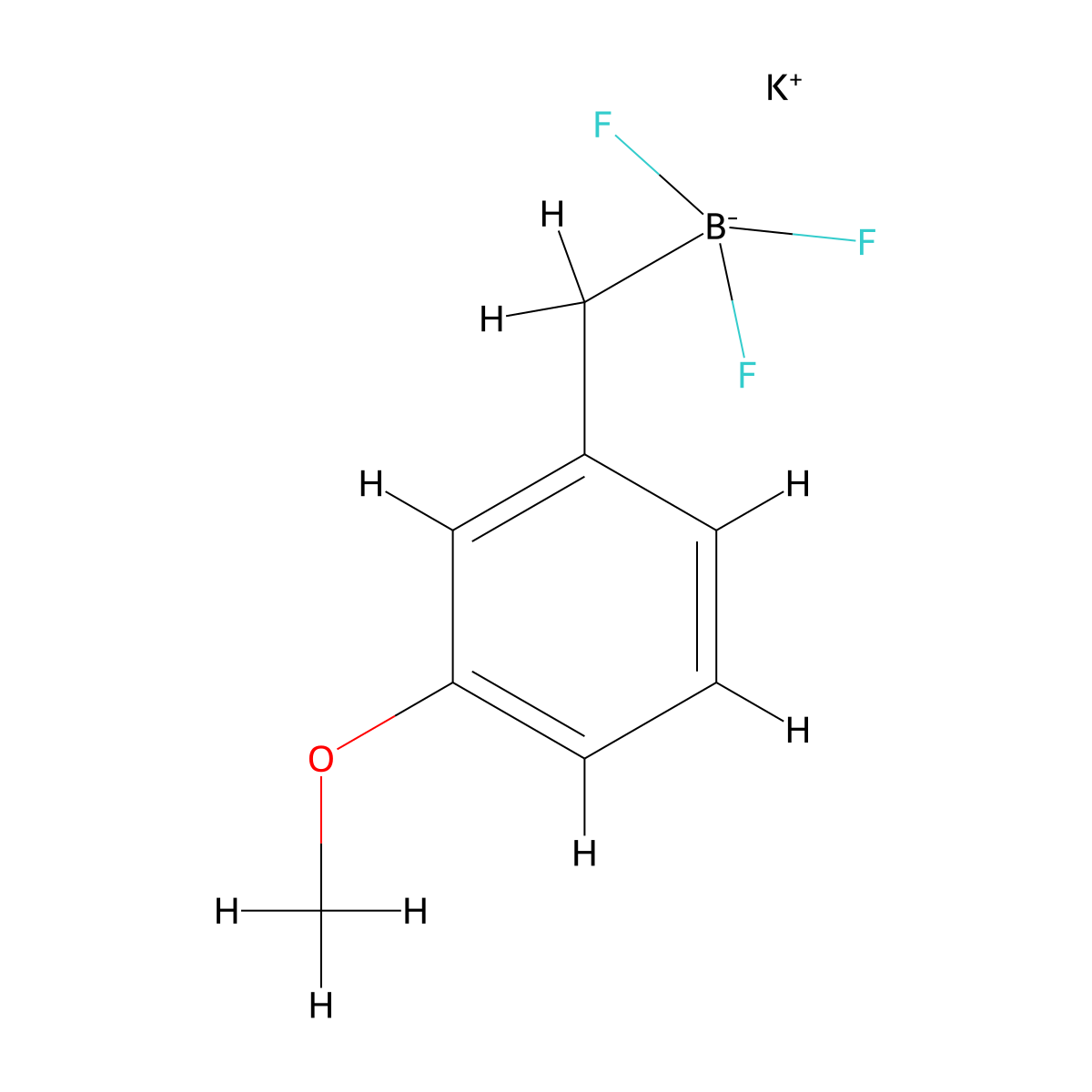 Potassium trifluoro((3-methoxyphenyl)methyl)boranuide molecular structure, CAS 1569524-37-3