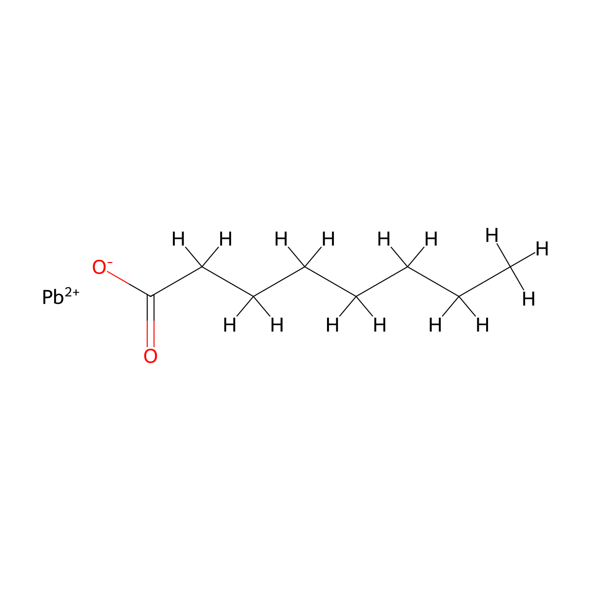 Octanoic acid, lead salt (1:?) molecular structure, CAS 15696-43-2