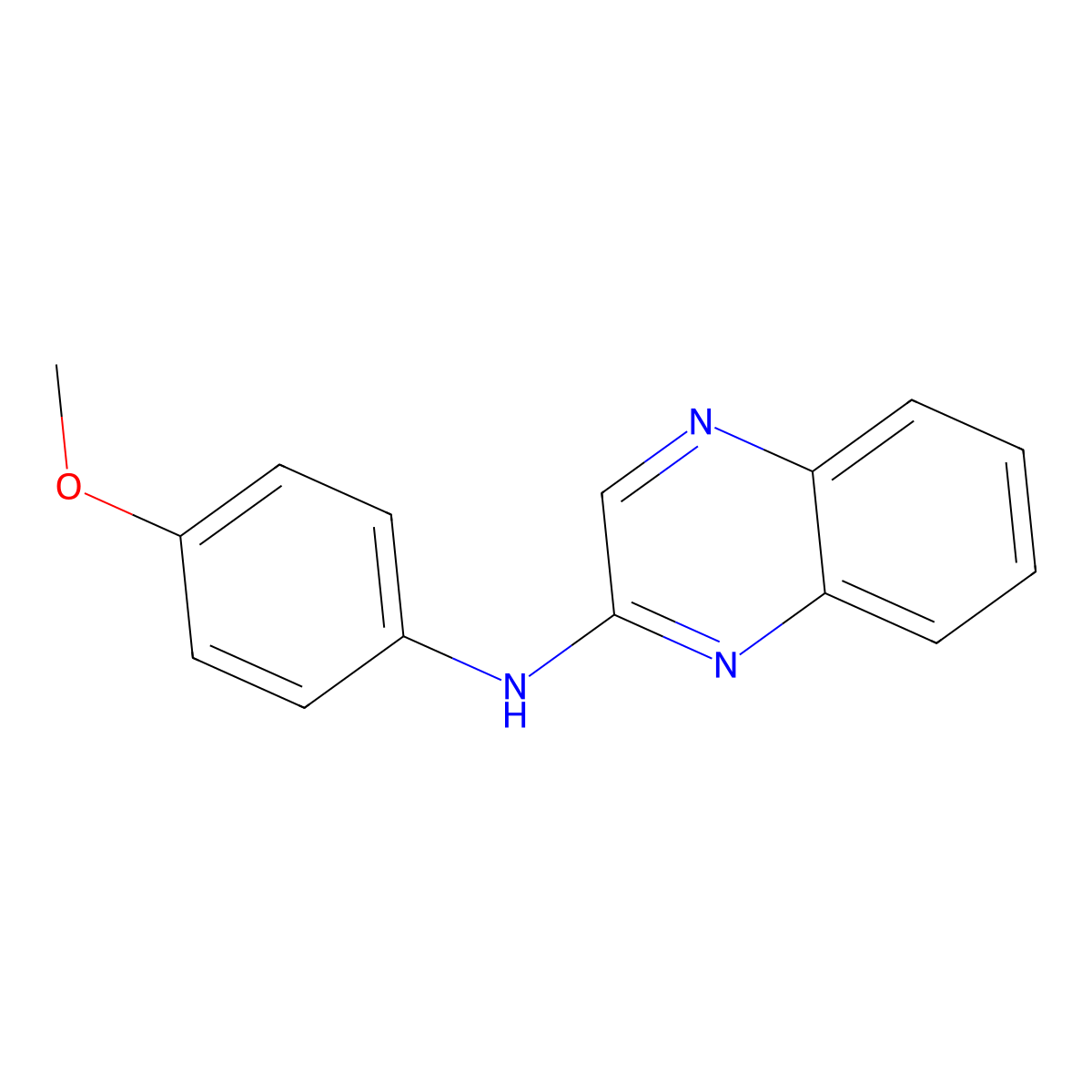 N-(4-methoxyphenyl)quinoxalin-2-amine molecular structure, CAS 156967-94-1