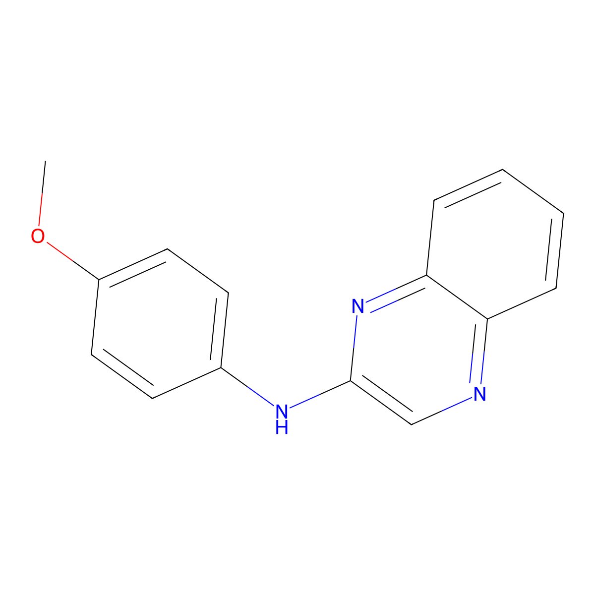 N-(4-methoxyphenyl)quinoxalin-2-amine molecular structure, CAS 156967-94-1