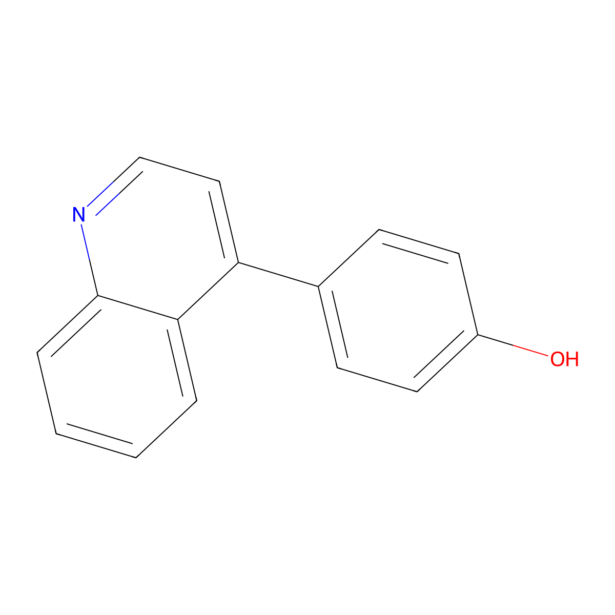 4-(4-quinolinyl)Phenol molecular structure, CAS 156970-36-4