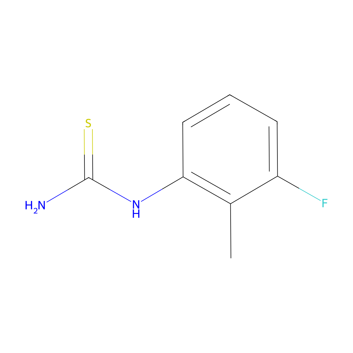 N-(3-Fluoro-2-methylphenyl)thiourea molecular structure, CAS 156970-38-6