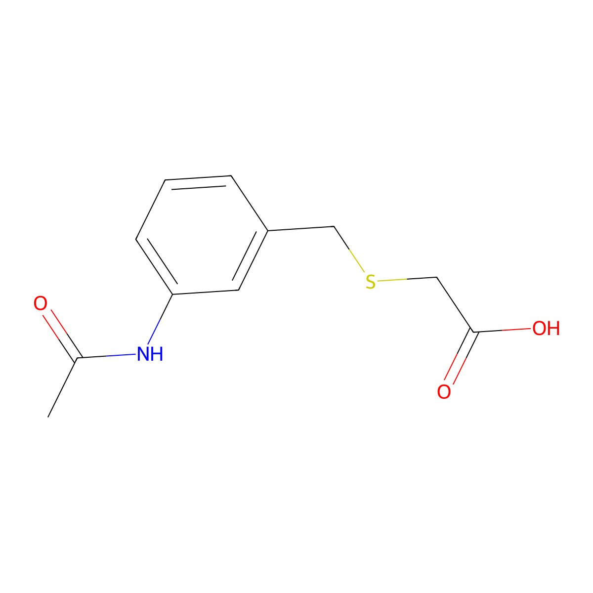 2-{[(3-Acetamidophenyl)methyl]sulfanyl}acetic acid molecular structure, CAS 1569773-65-4