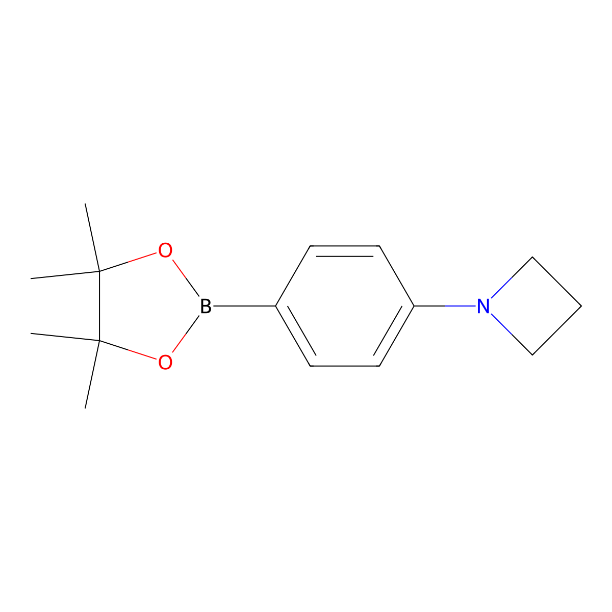 1-(4-(4,4,5,5-Tetramethyl-1,3,2-dioxaborolan-2-yl)phenyl)azetidine molecular structure, CAS 1569900-22-6