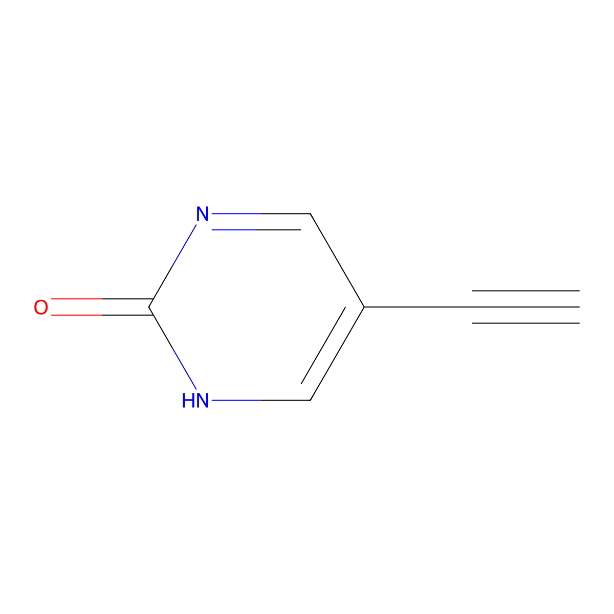 5-ethynyl-2(1H)-pyrimidinone molecular structure, CAS 156991-81-0