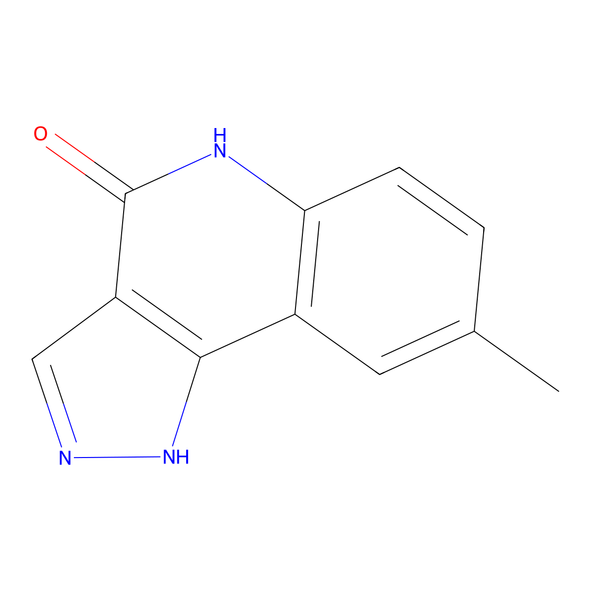 8-methyl-1H,4H,5H-pyrazolo[4,3-c]quinolin-4-one molecular structure, CAS 156992-53-9