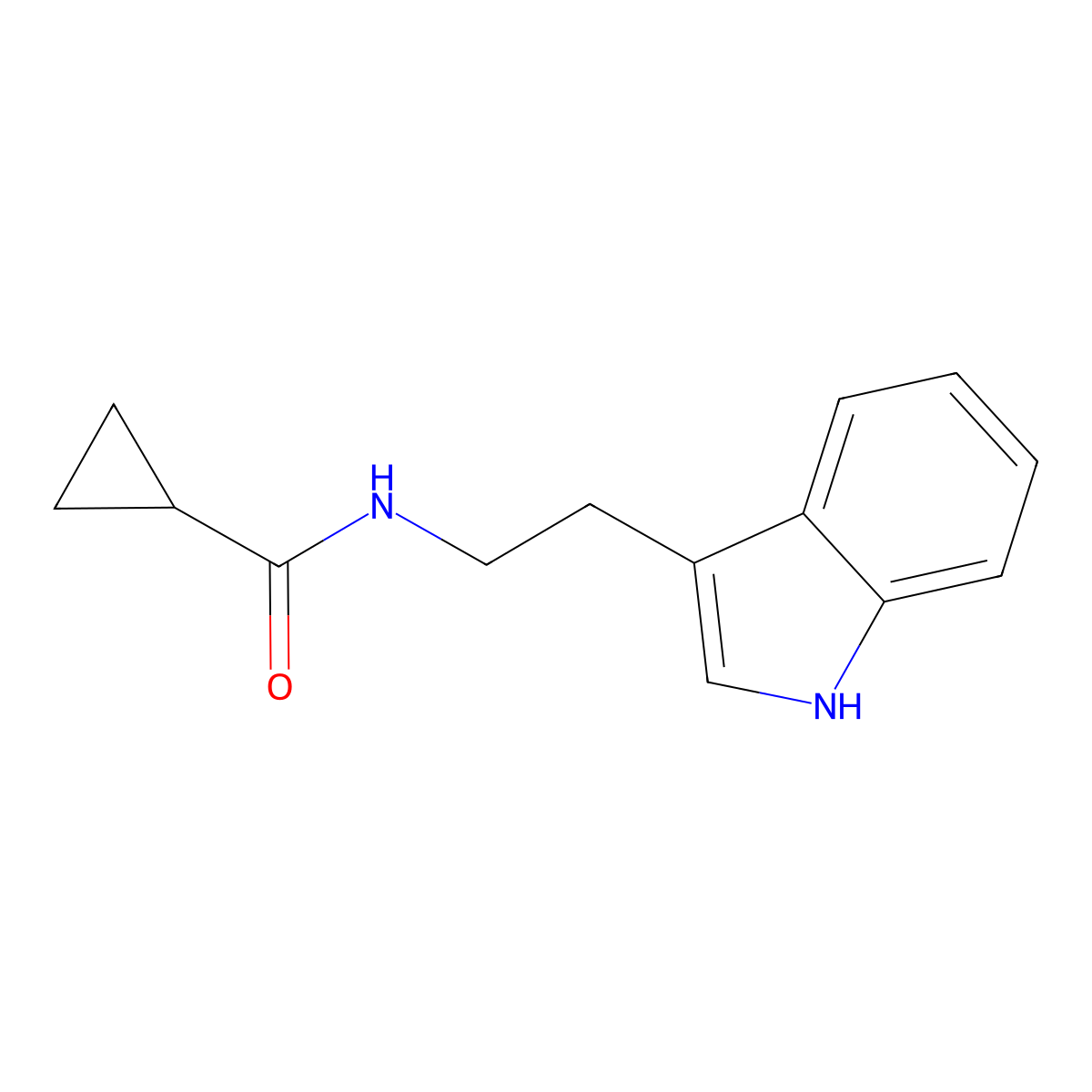 N-[2-(1H-indol-3-yl)ethyl]cyclopropanecarboxamide molecular structure, CAS 156997-88-5