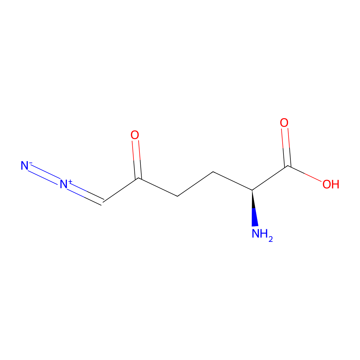 6-diazo-5-oxo-L-norleucine molecular structure, CAS 157-03-9