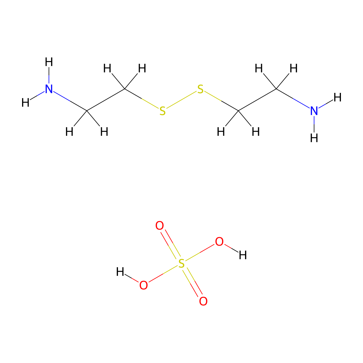 Cystamine Sulfate molecular structure, CAS 157-09-5