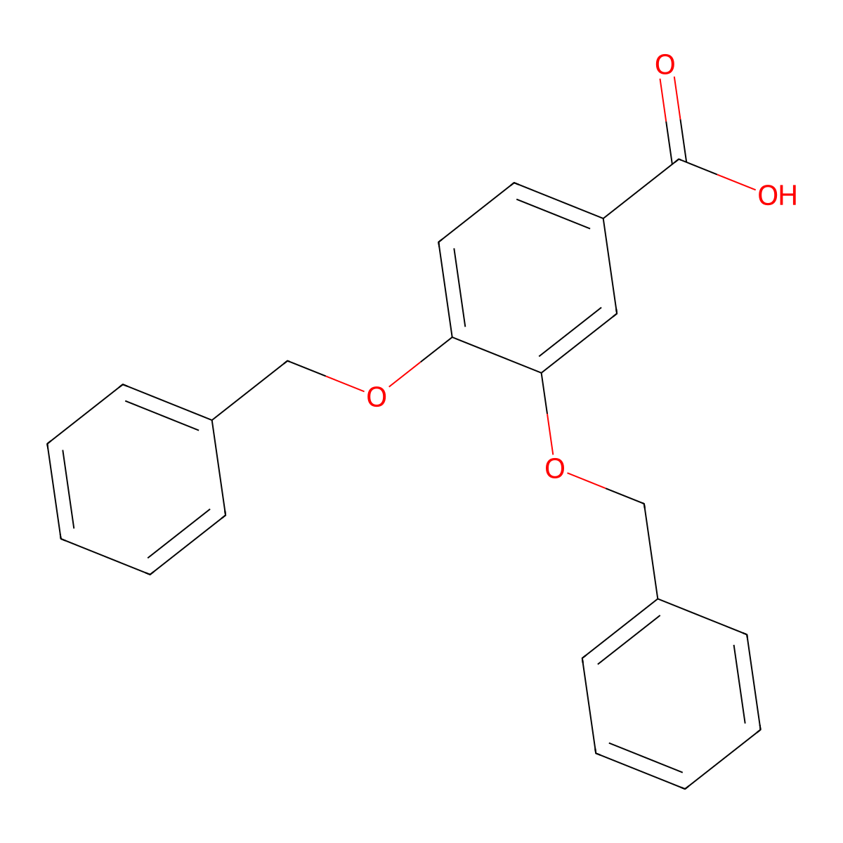 3,4-Bis(benzyloxy)benzoic acid molecular structure, CAS 1570-05-4
