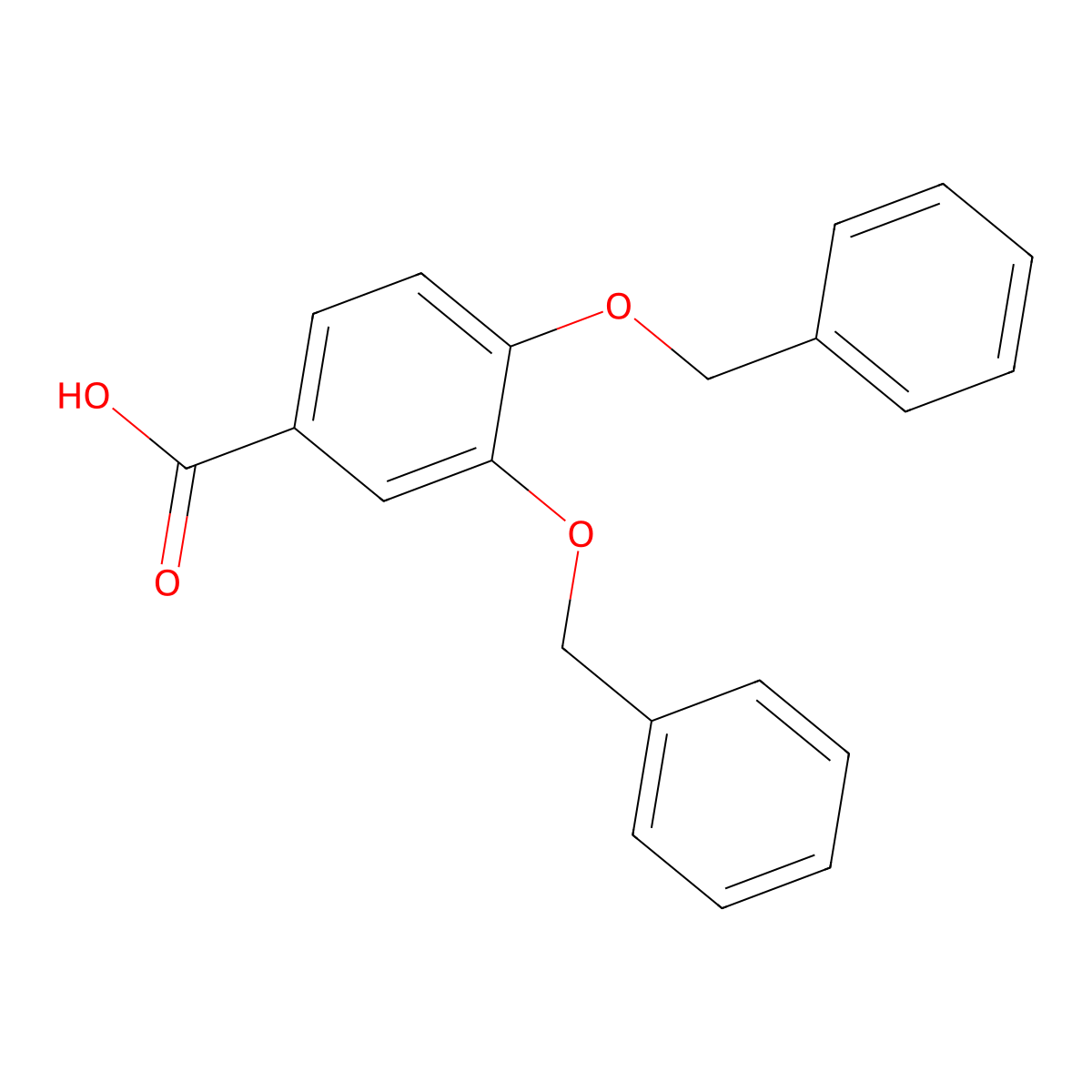 3,4-Bis(benzyloxy)benzoic acid molecular structure, CAS 1570-05-4