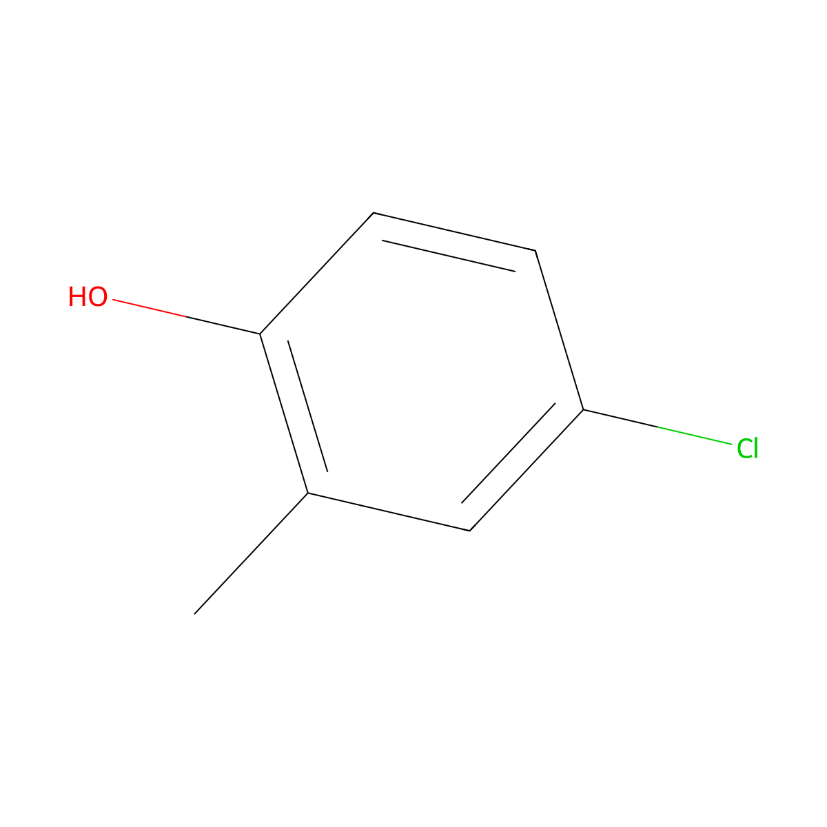 4-Chloro-2-methylphenol molecular structure, CAS 1570-64-5