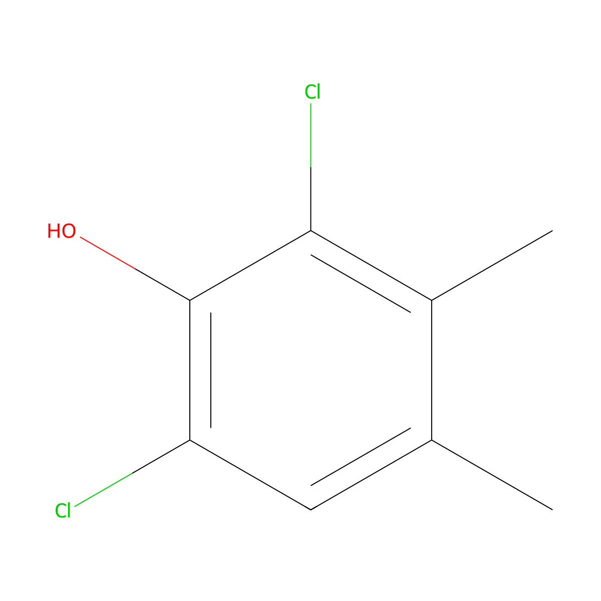 2,6-Dichloro-3,4-dimethylphenol molecular structure, CAS 1570-67-8