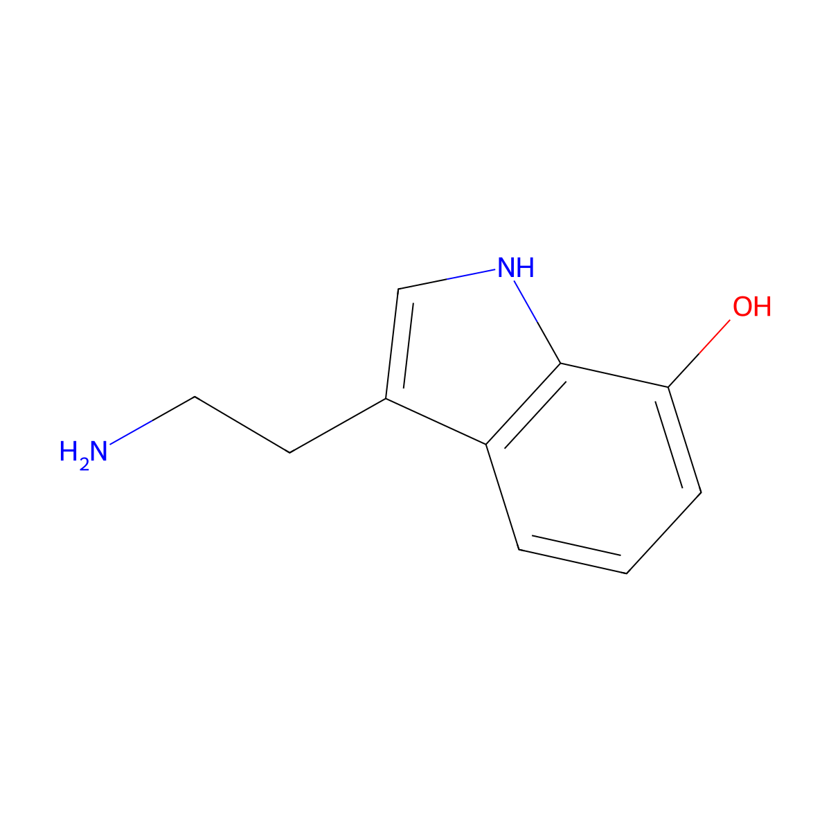 3-(2-aminoethyl)-1H-indol-7-ol molecular structure, CAS 15700-23-9
