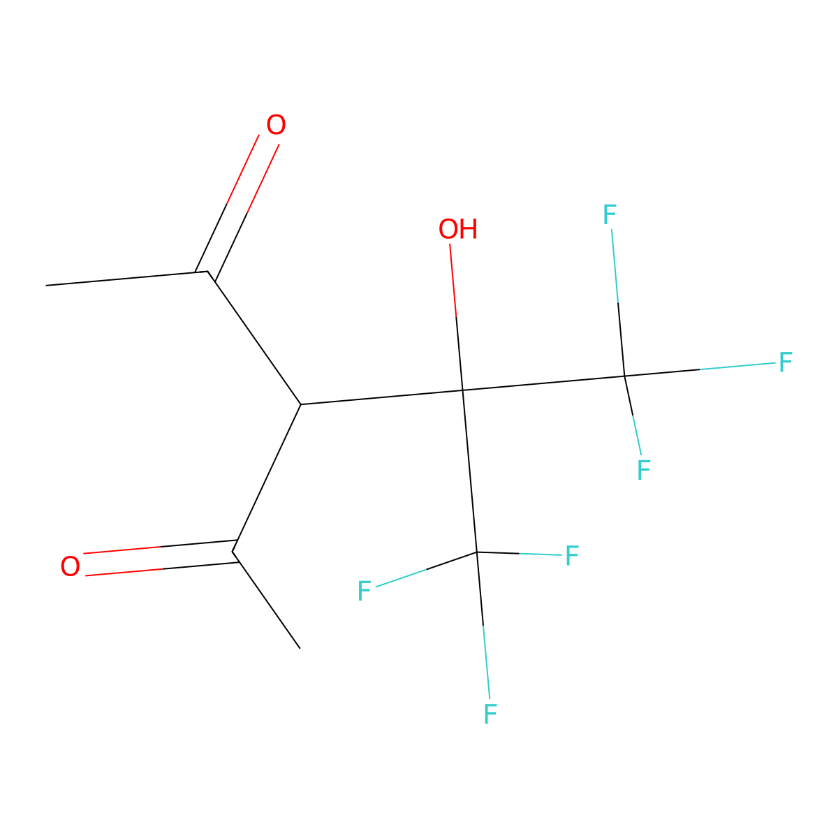 2,4-Pentanedione, 3-(1-hydroxy-2,2,2-trifluoro-1-(trifluoromethyl)ethyl)- molecular structure, CAS 15700-73-9